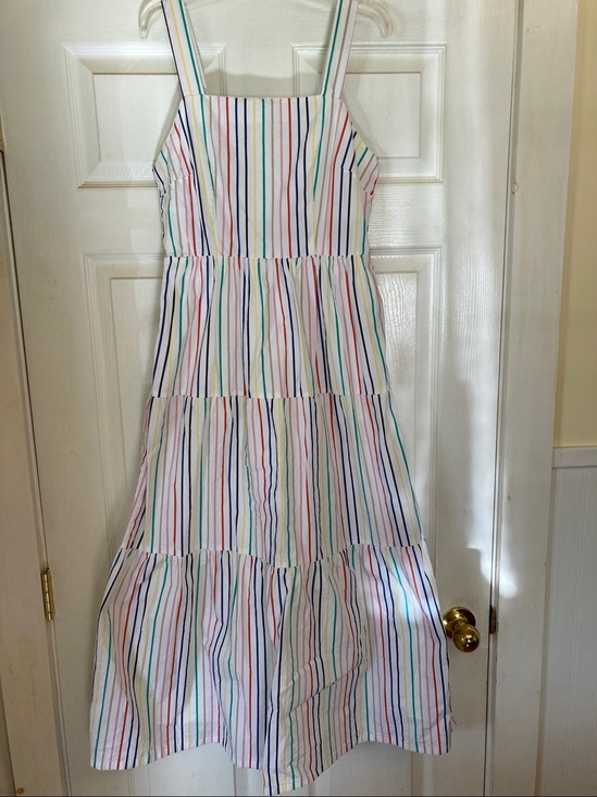 J. Crew Dresses & Skirts - J. Crew White Multi-Color Stripe Tiered Sundress